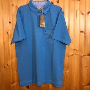 NWT Buffalo Jackson Blue Cotton Polo Shirts